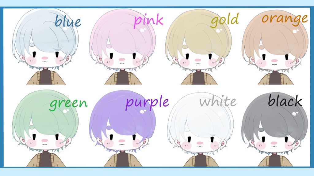 【live2d汎用モデル】中性的なゆるめミニキャラ男の子【差分あり】