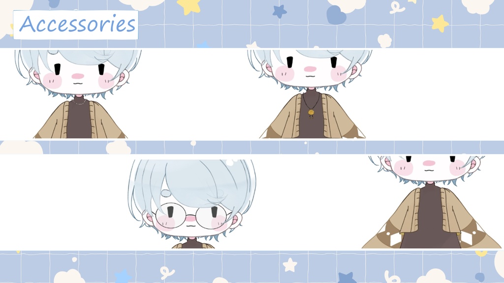 【live2d汎用モデル】中性的なゆるめミニキャラ男の子【差分あり】