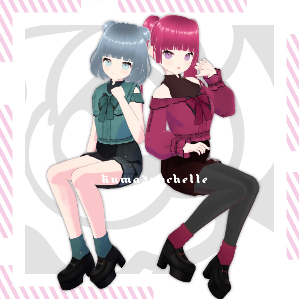 【VRoid】Confiture ROSE|全身コーデセット