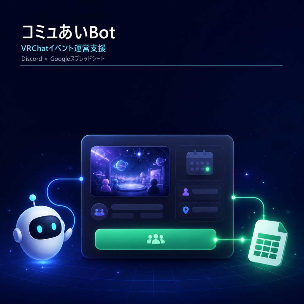 VRChatイベント運営Bot「コミュあいBot」Discord×Googleスプレッドシート連携