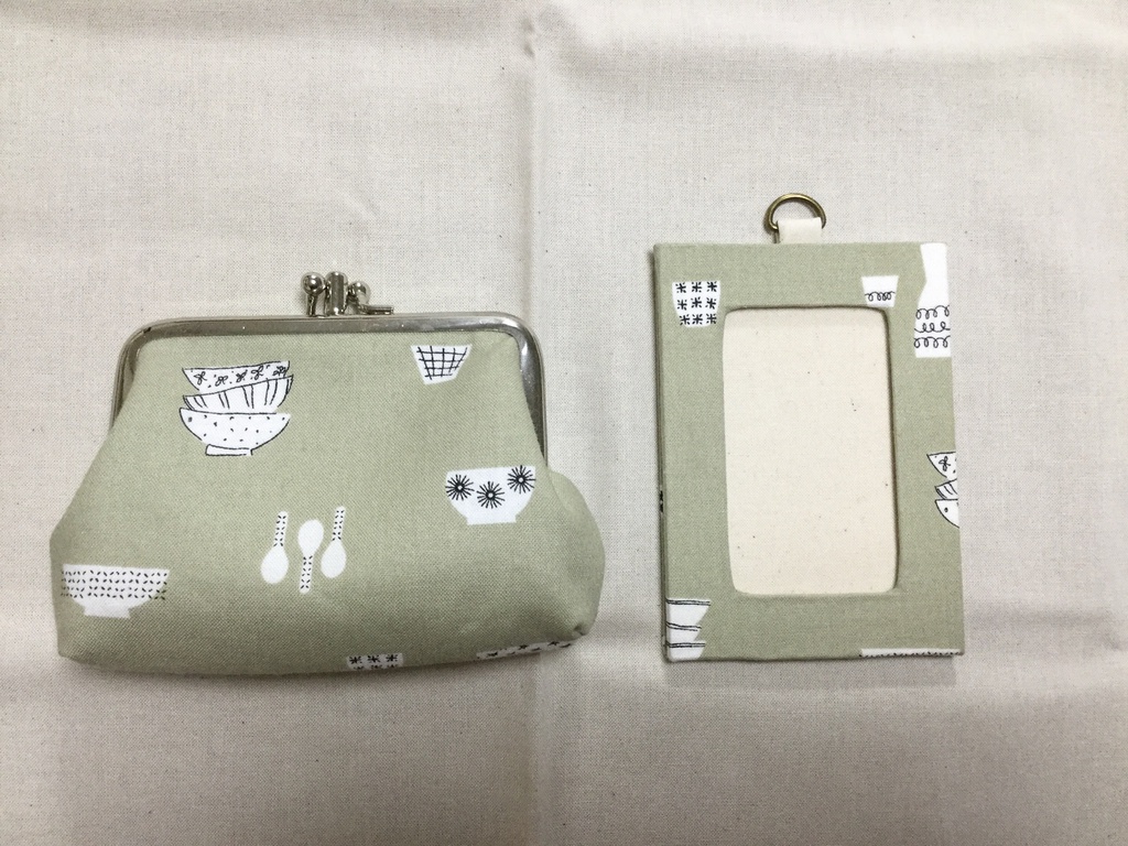 オリジナル パスケース&がま口小銭入れセット