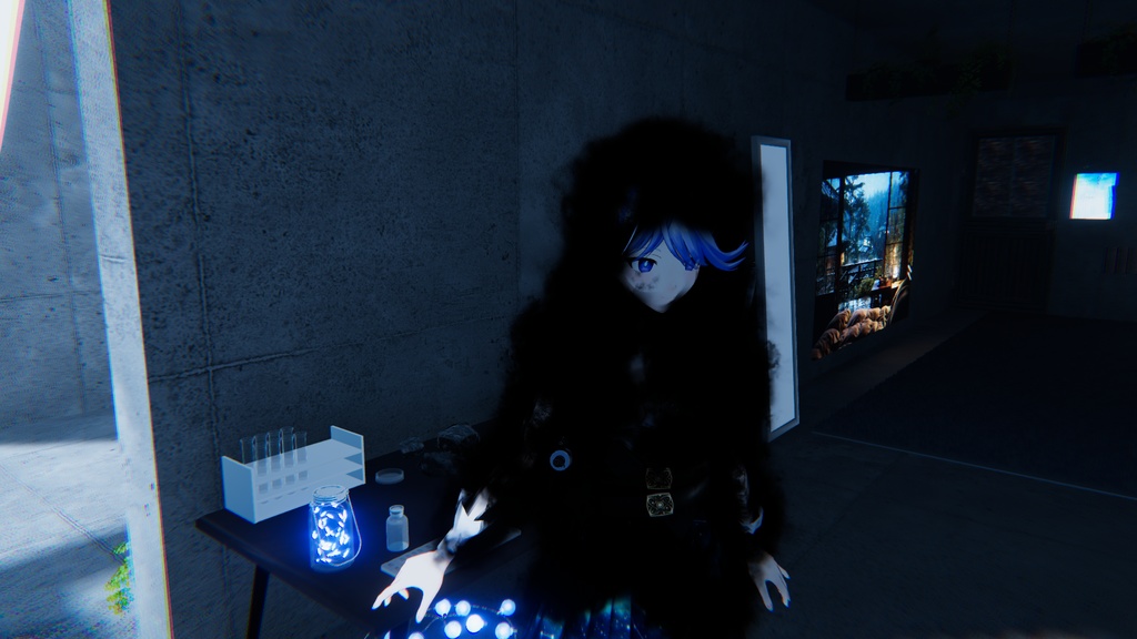 【MA対応】ジェスチャー着脱ギミック付き!黒炎パーティクル装飾衣装FlameCoat