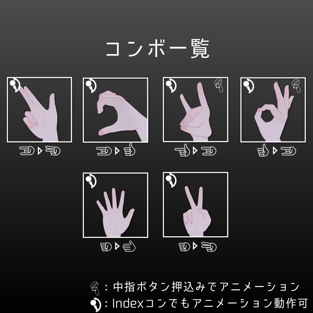 【VRChat】拡張ハンドジェスチャーV3【通常版無料】