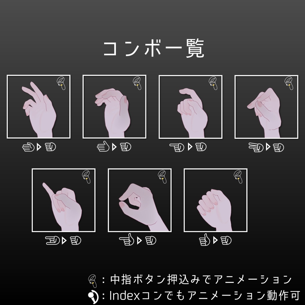 【VRChat】拡張ハンドジェスチャーV3【通常版無料】