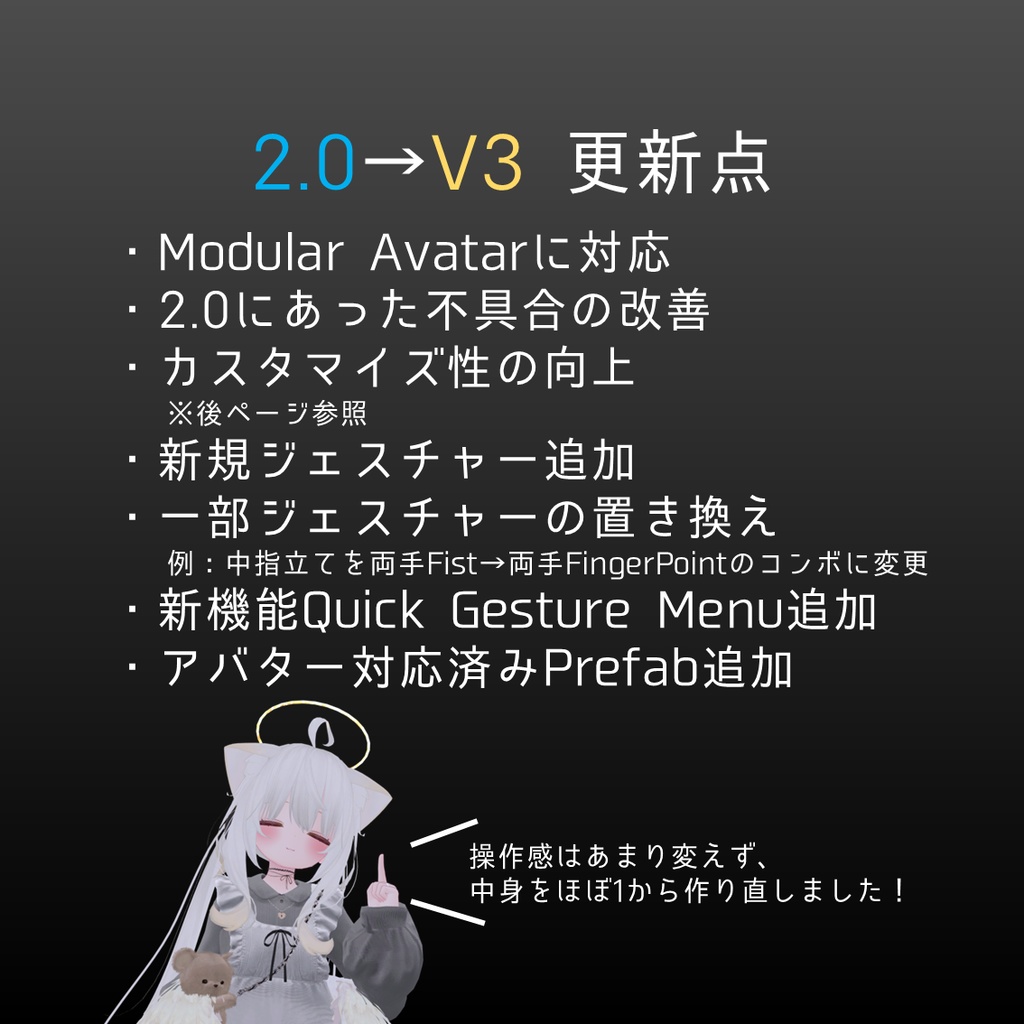 【VRChat】拡張ハンドジェスチャーV3【通常版無料】