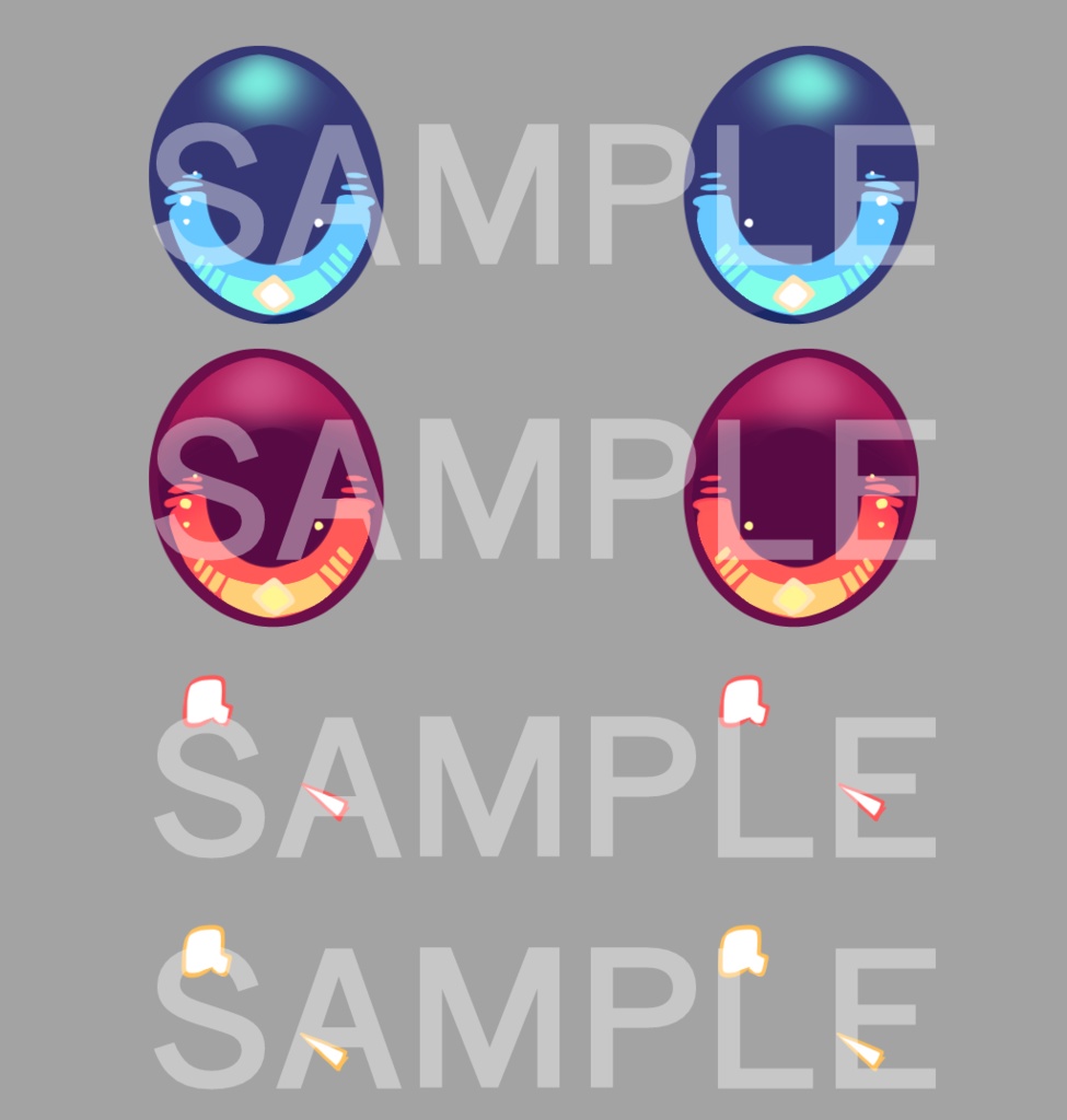 瞳テクスチャ・アニメチック【VRoid/自作アバター用】