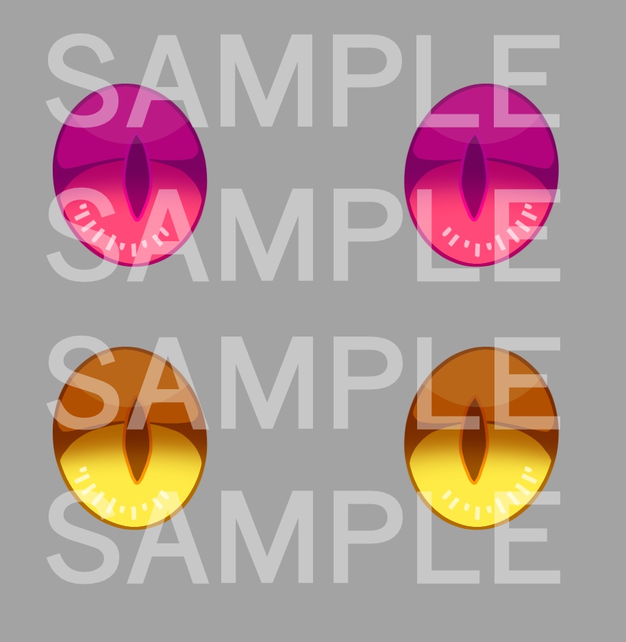 瞳テクスチャ・シンプル猫目【VRoid/自作モデル用】