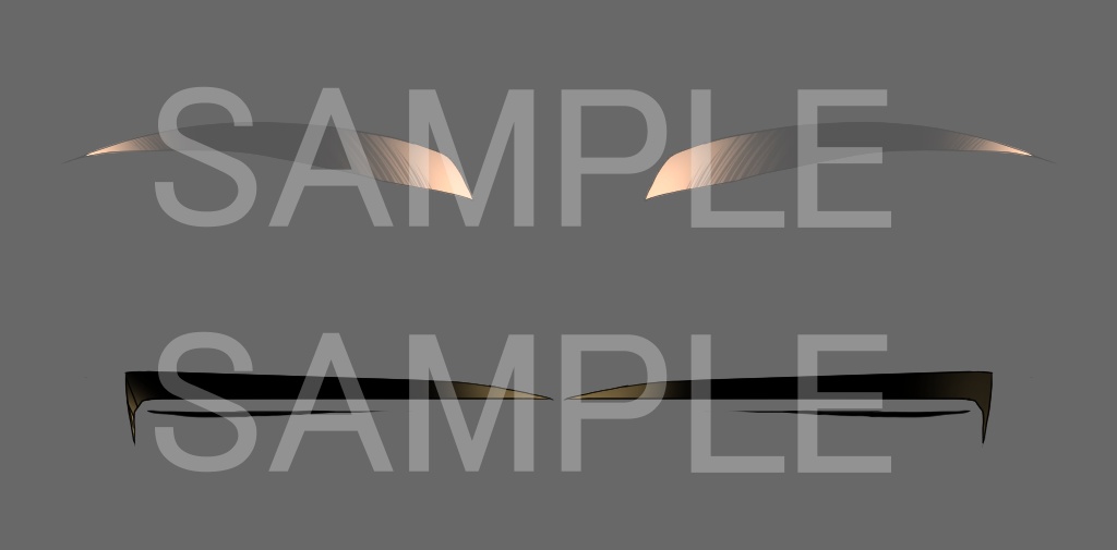 アイライン&眉テクスチャ・キリッと【VRoid男性モデルテクスチャ】