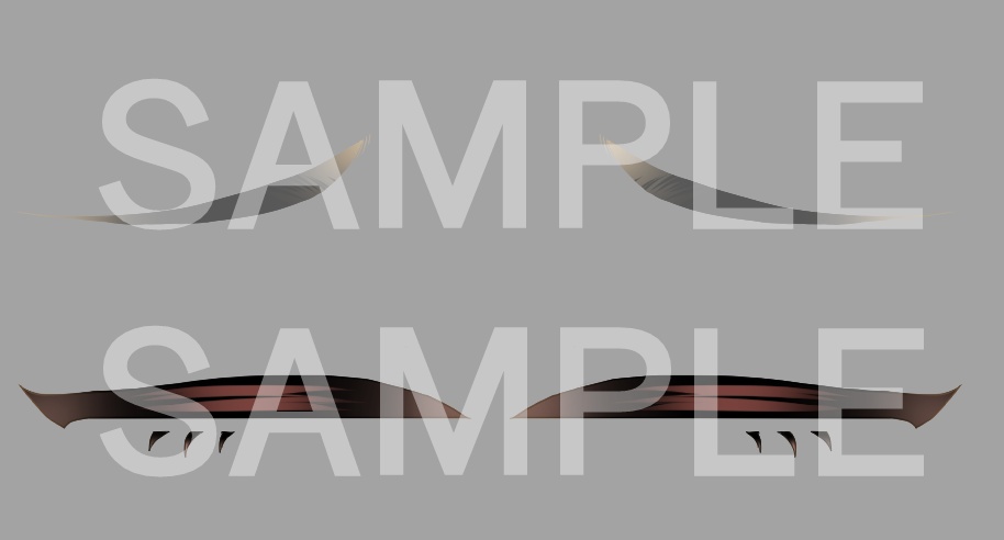 アイライン&眉テクスチャ・困り眉【VRoid用】