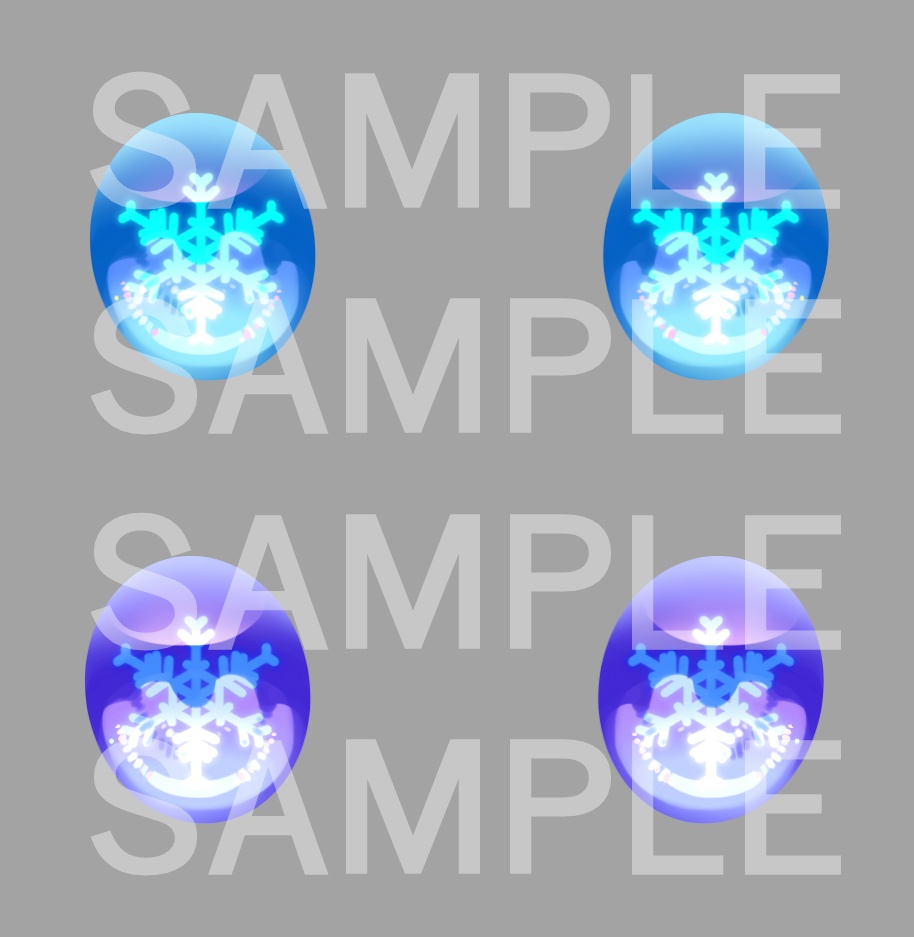 【VRoid用】瞳テクスチャ・雪ノ結晶