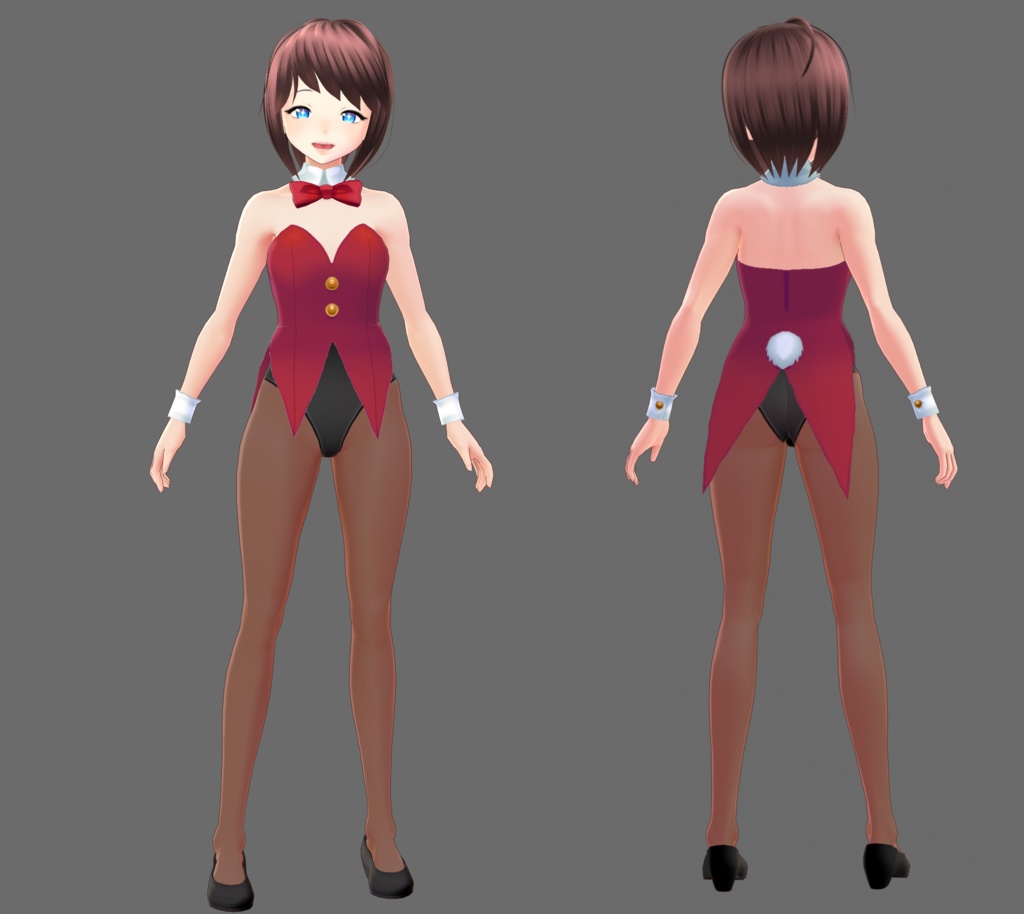 【VRoid用】衣装テクスチャ・バニースーツ3点セット