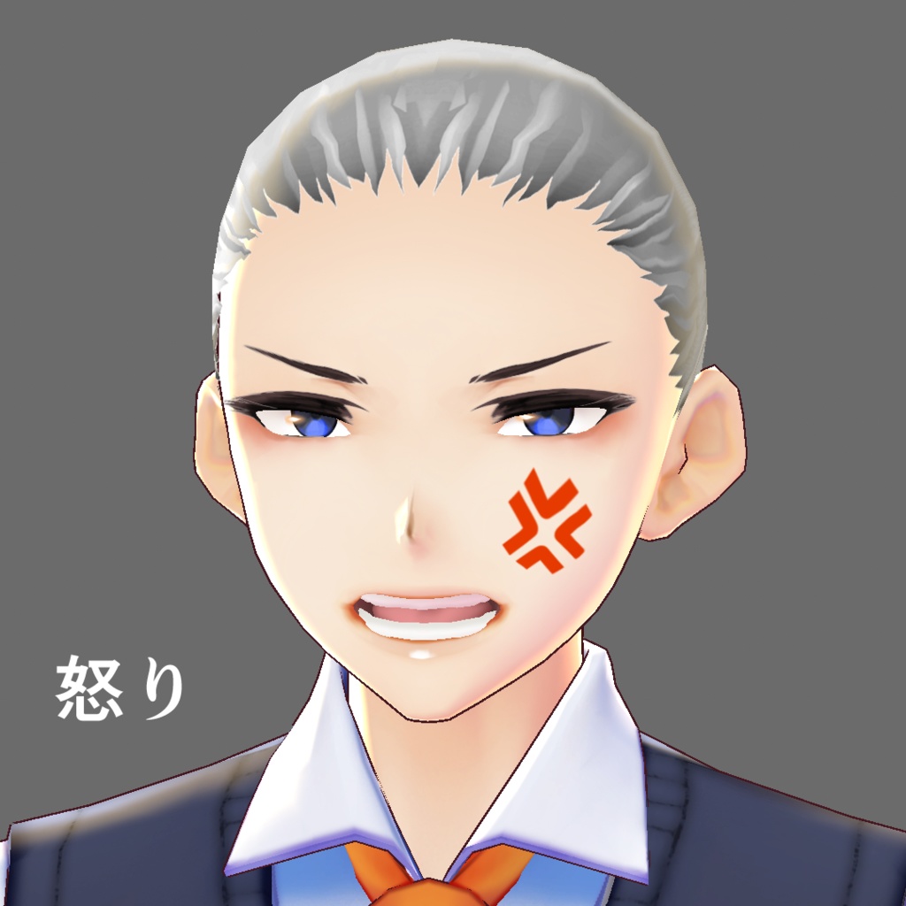 【VRoid用】表情追加テクスチャ5枚セット