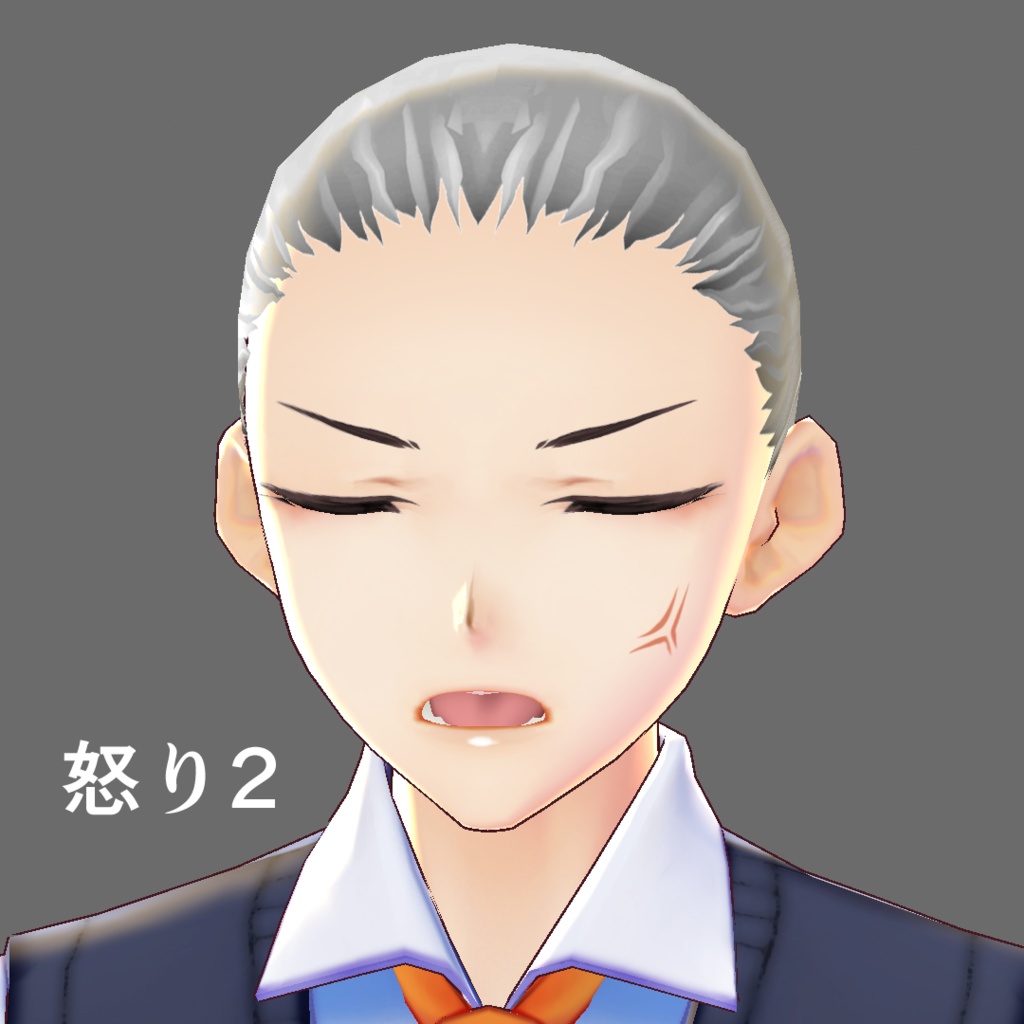 【VRoid用】表情追加テクスチャ5枚セット