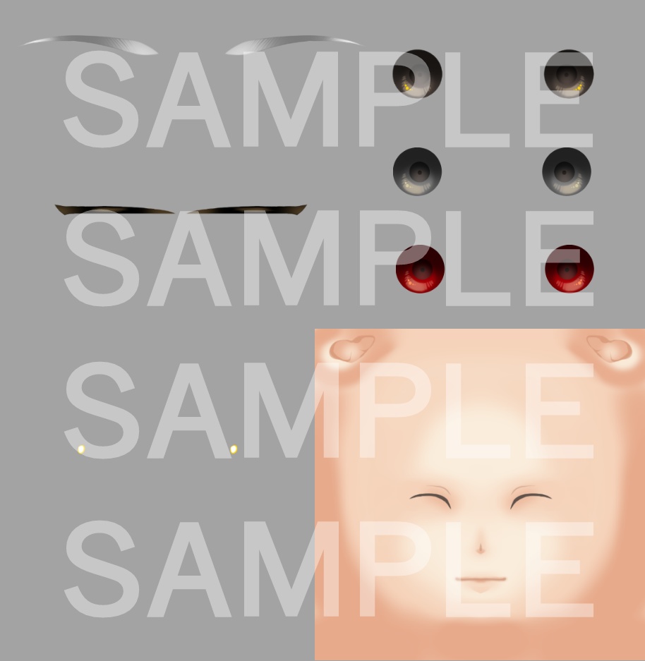 【VRoid用】顔テクスチャスターターセット・お兄ちゃん