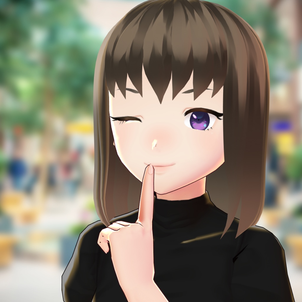 【VRoid用】顔テクスチャスターターセット・強気女の子