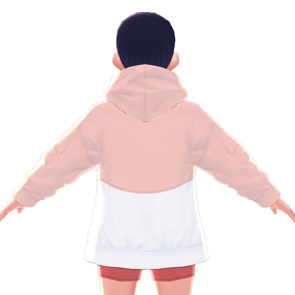 【VRoid用】衣装テクスチャ・メールポケットパーカー【無料】