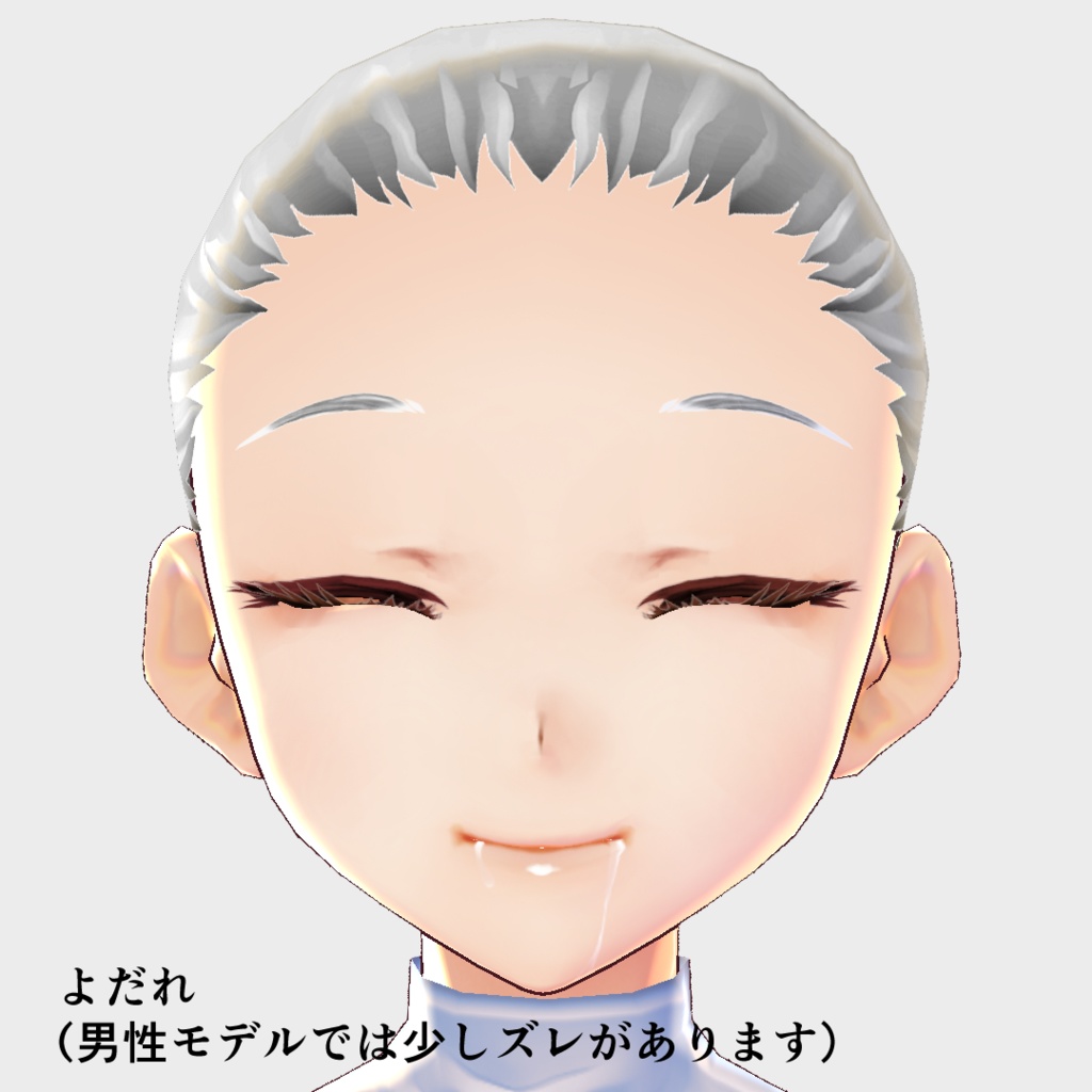 【VRoid用】表情追加テクスチャ二弾、5枚セット