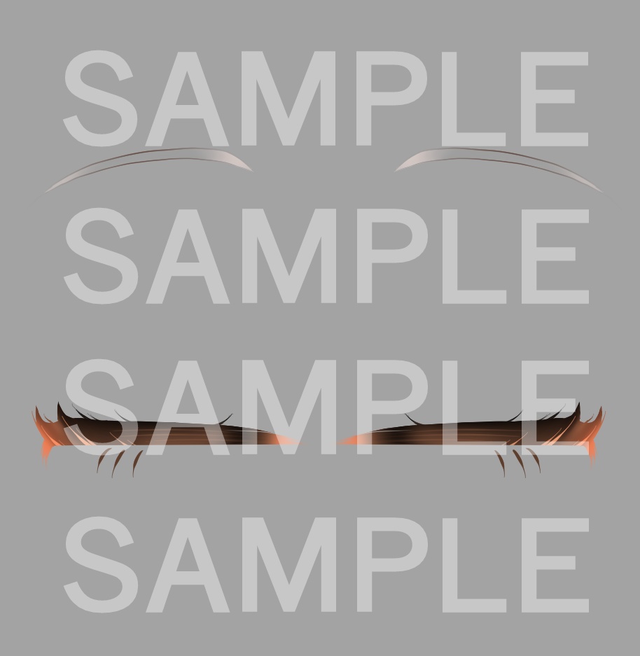 【VRoid用】眉、アイラインテクスチャ・ふんわり