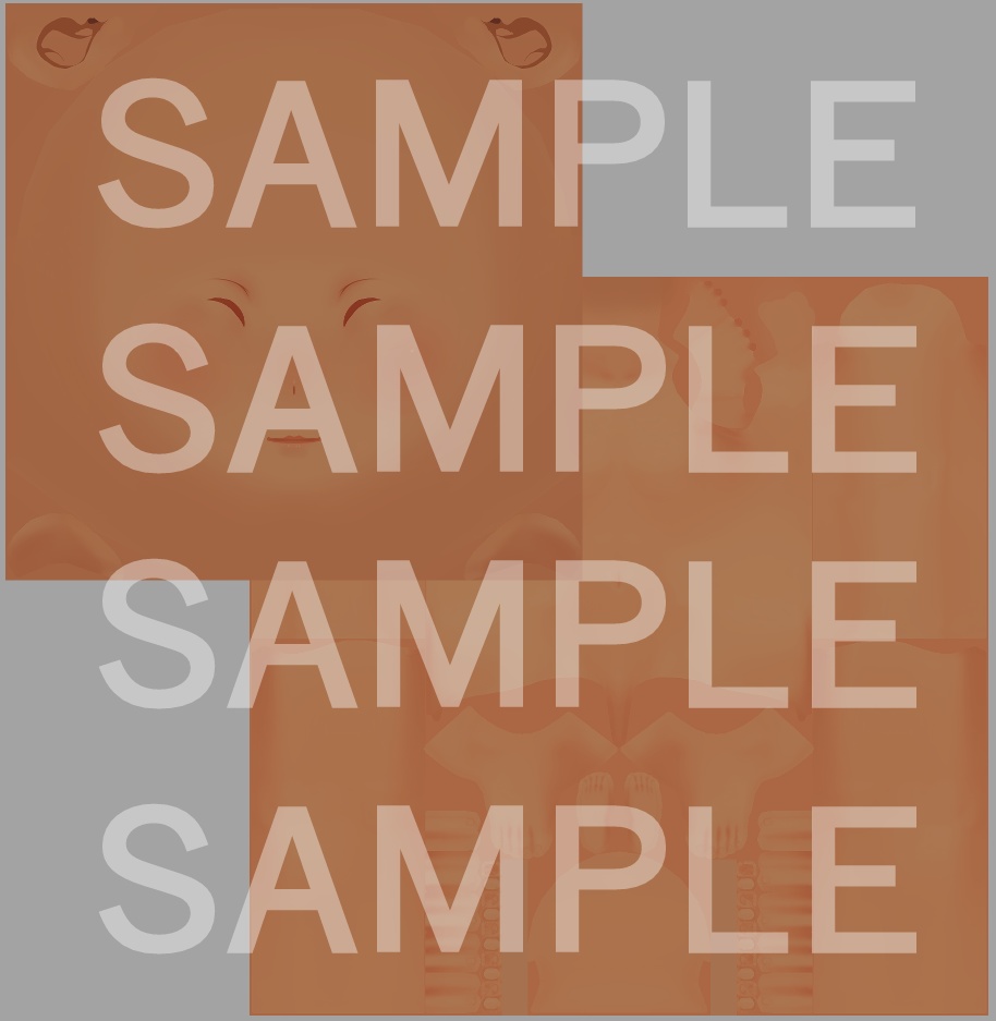 【VRoid用】女性肌テクスチャ・褐色肌