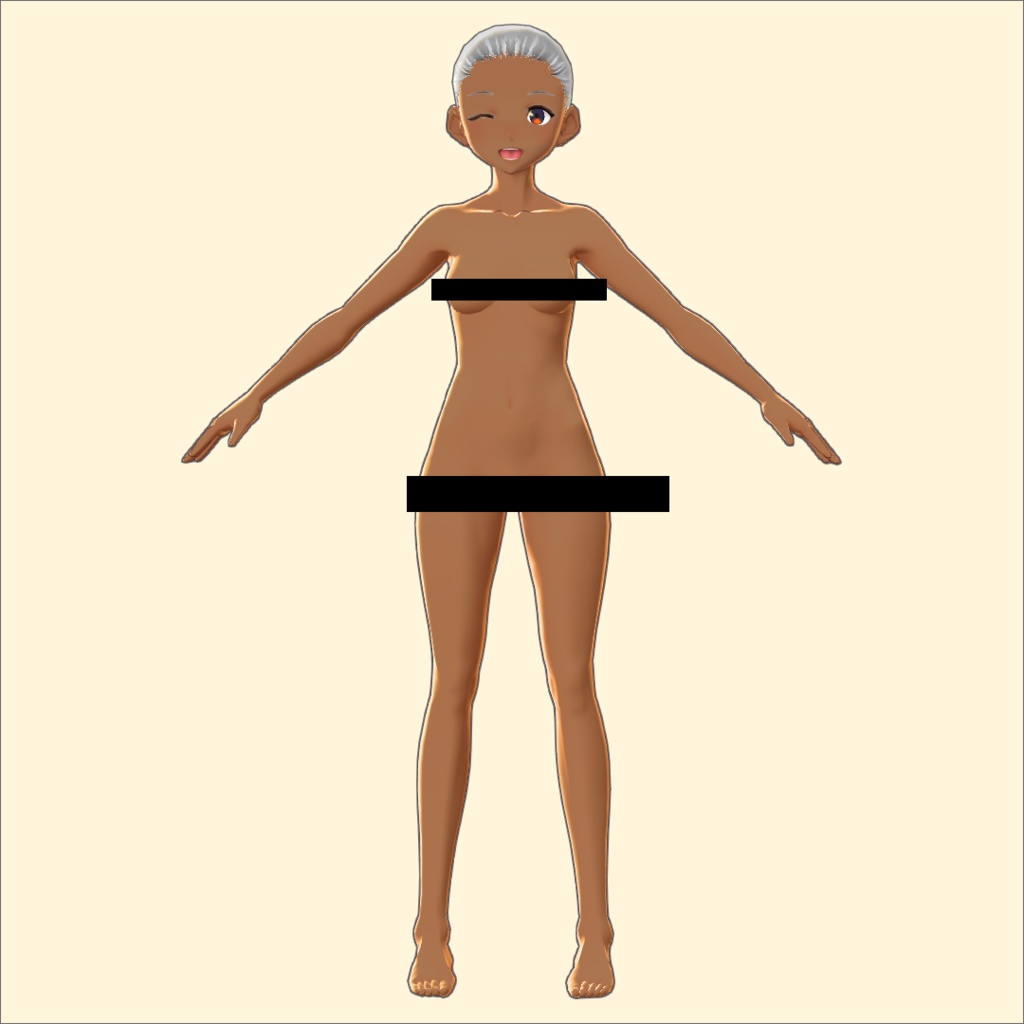 【VRoid用】女性肌テクスチャ・褐色肌