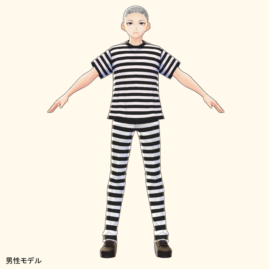 【VRoid用】衣装・囚人服