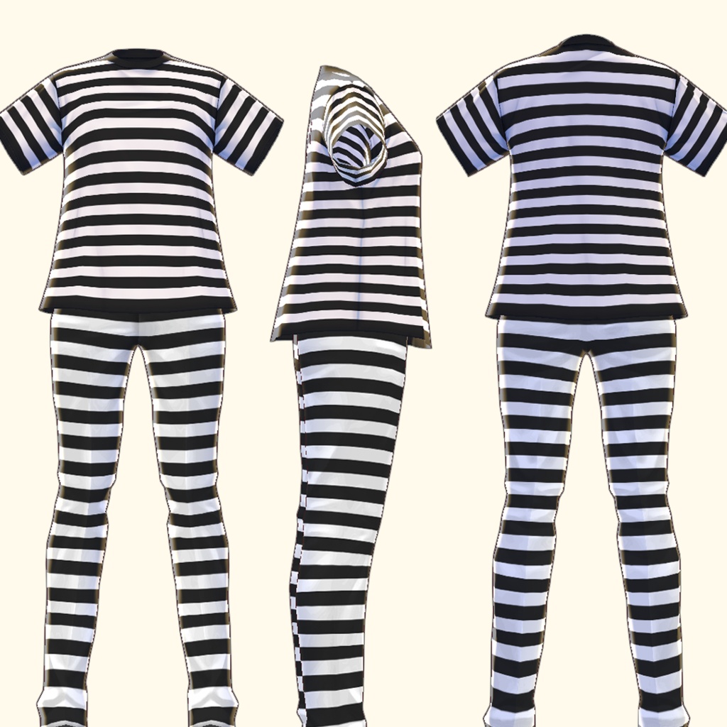 【VRoid用】衣装・囚人服