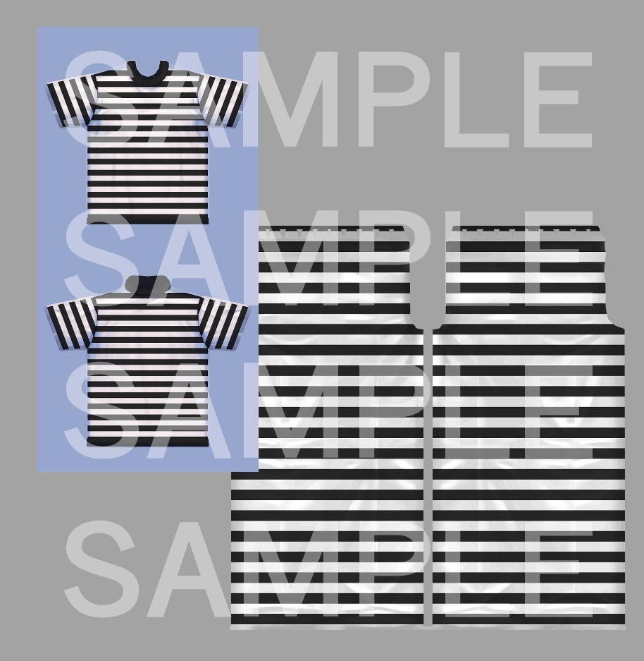 【VRoid用】衣装・囚人服