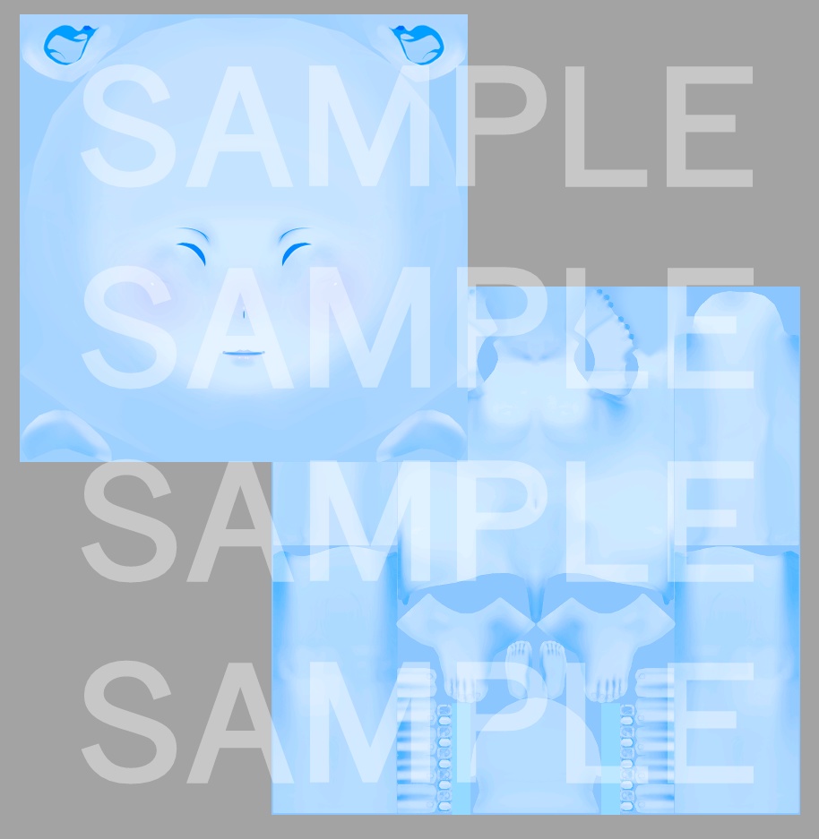 【VRoid用】女性肌テクスチャ・青色肌