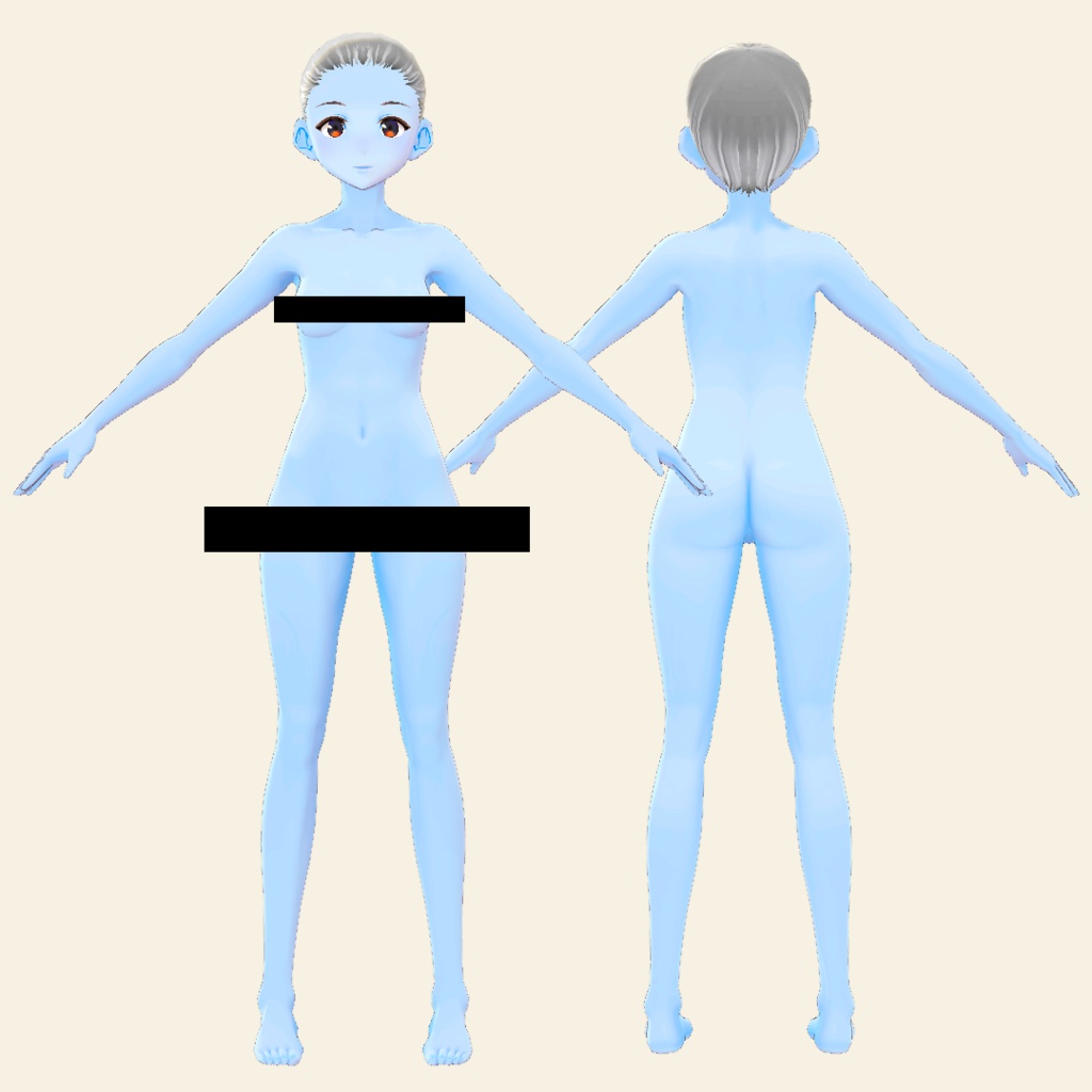 【VRoid用】女性肌テクスチャ・青色肌