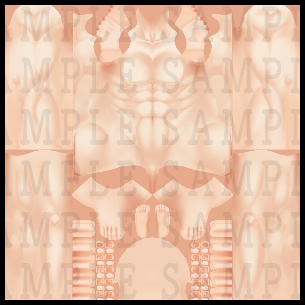 【VRoid】ムキムキ肉体肌