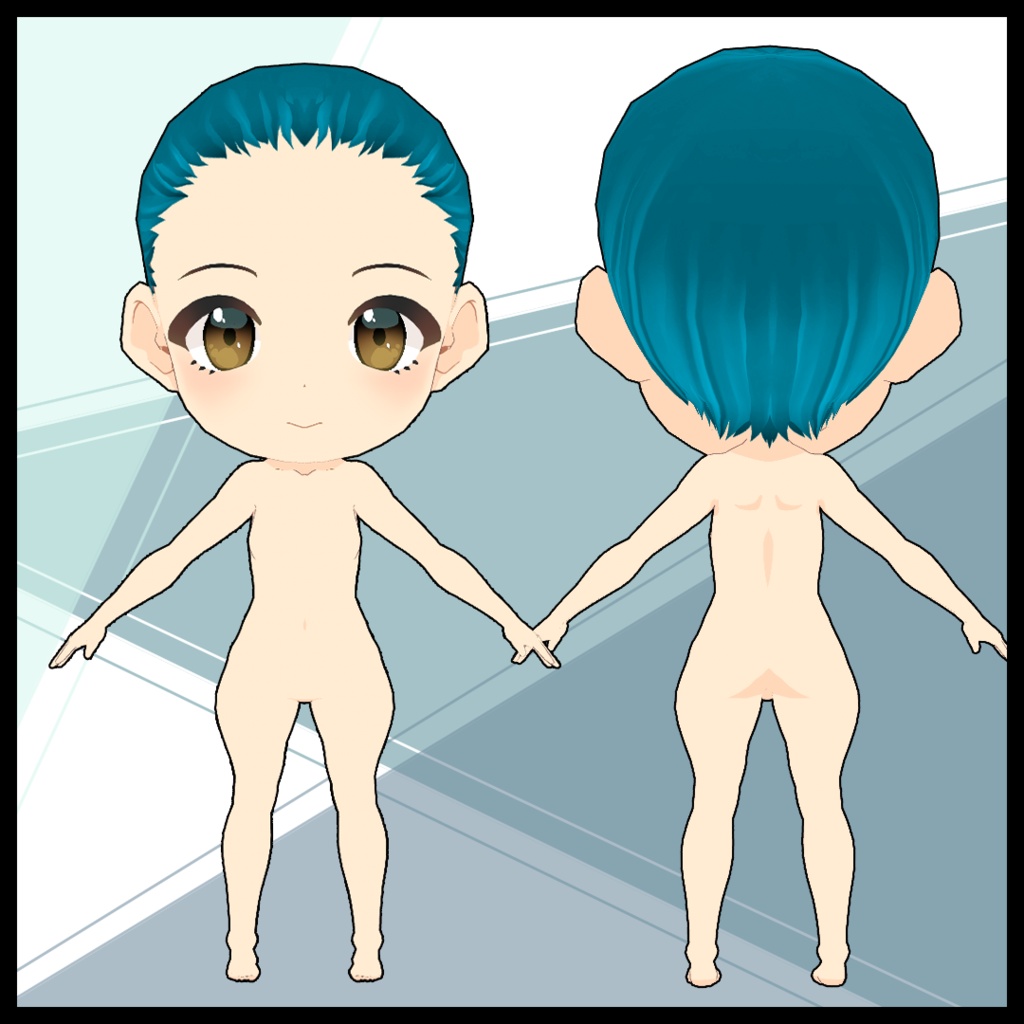 【VRoid】改変用素体・SD女の子