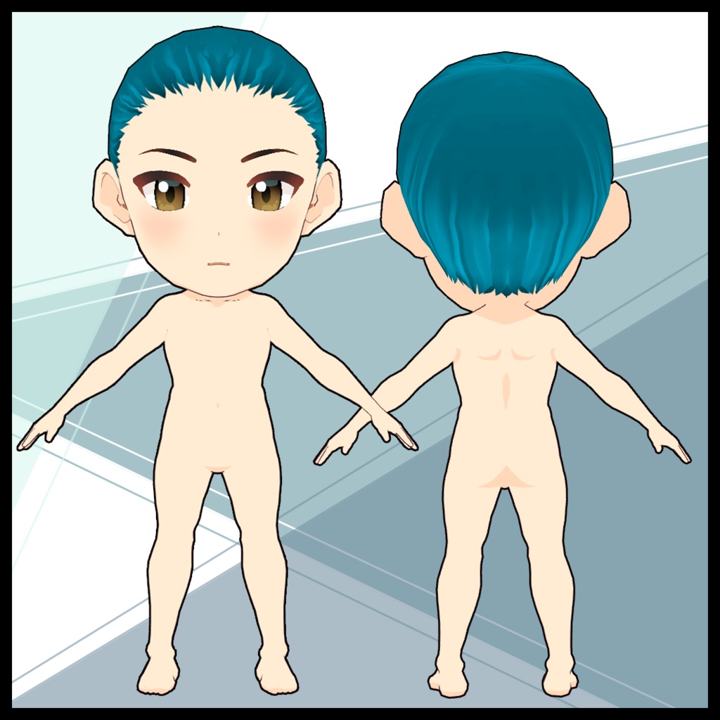 【VRoid】改変用素体・SD男の子