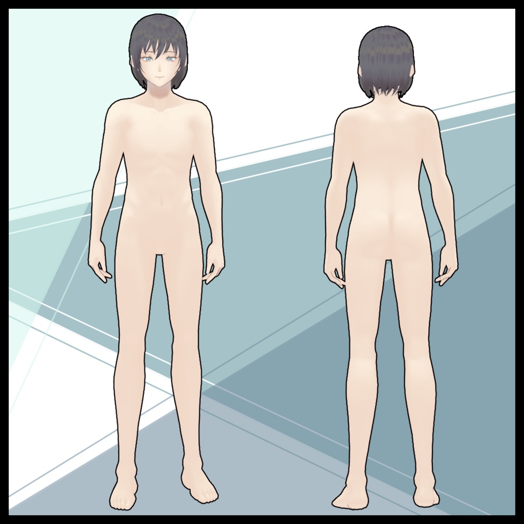 【VRoid改変用素体】美少年