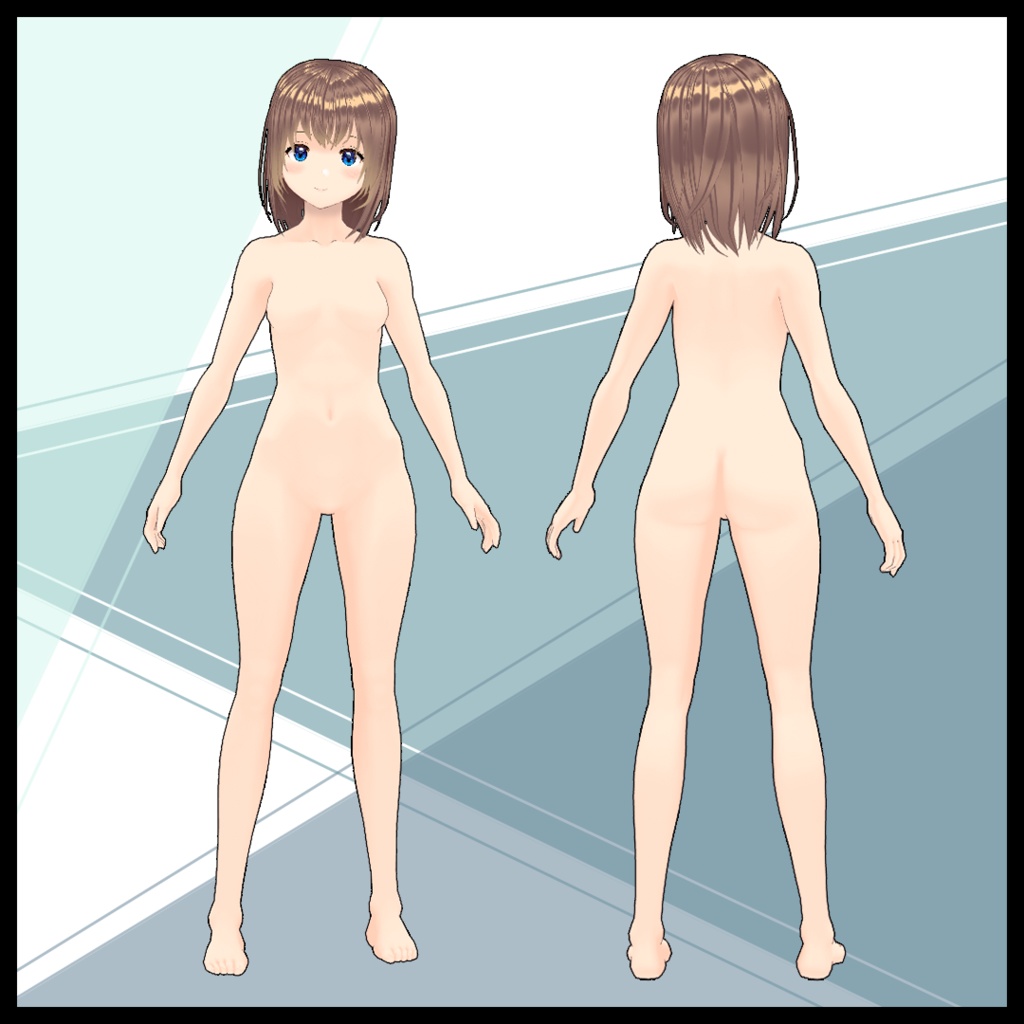 【VRoid】改変用素体・二次元系女の子