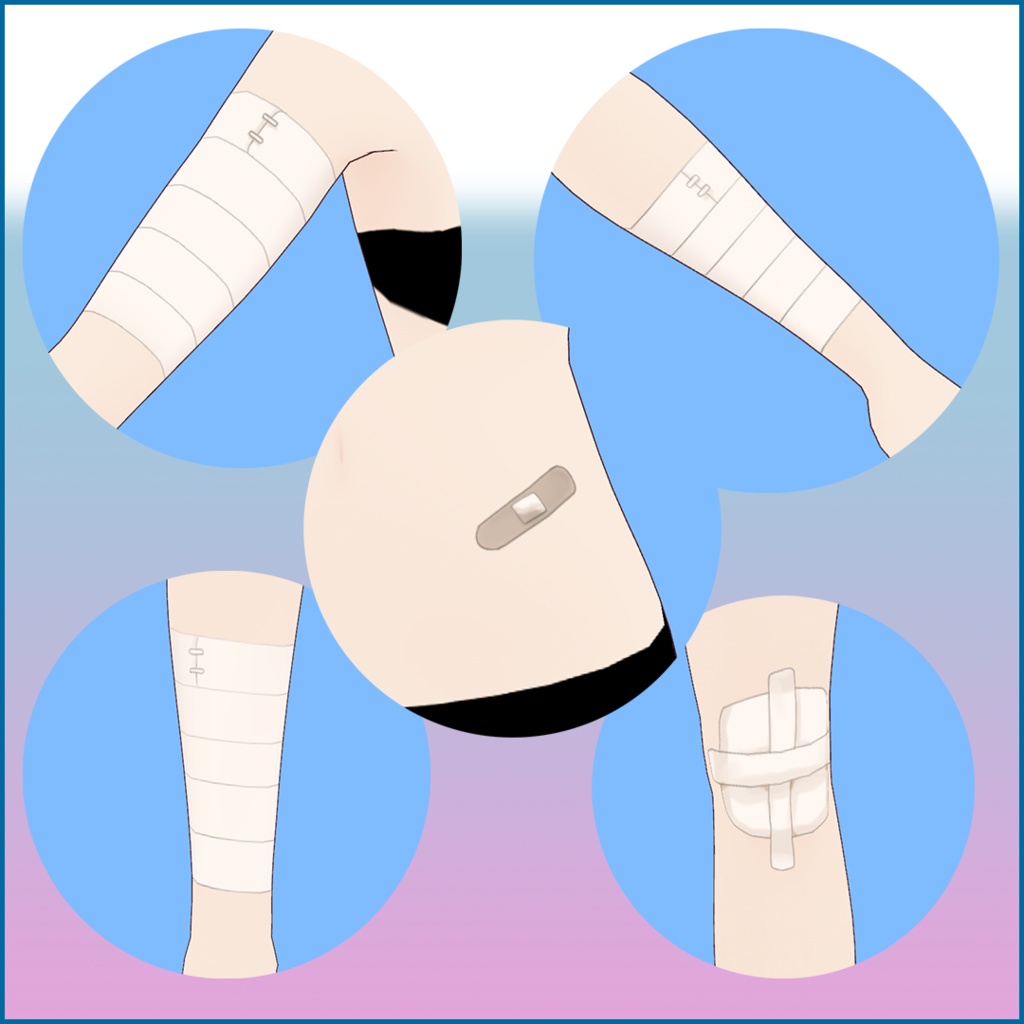 【VRoid正式版】インナーテクスチャ・身体怪我手当て