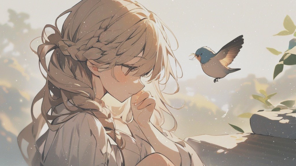 【フリーBGM】小鳥と三つ編み少女