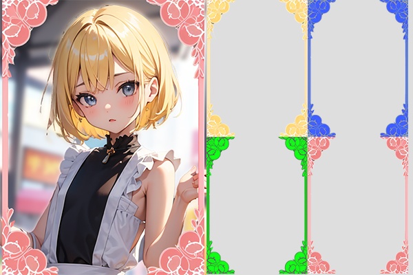 花柄フレーム