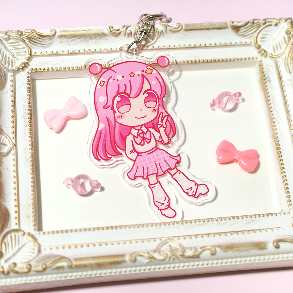 コスモポップなアクキー（ぴんく）