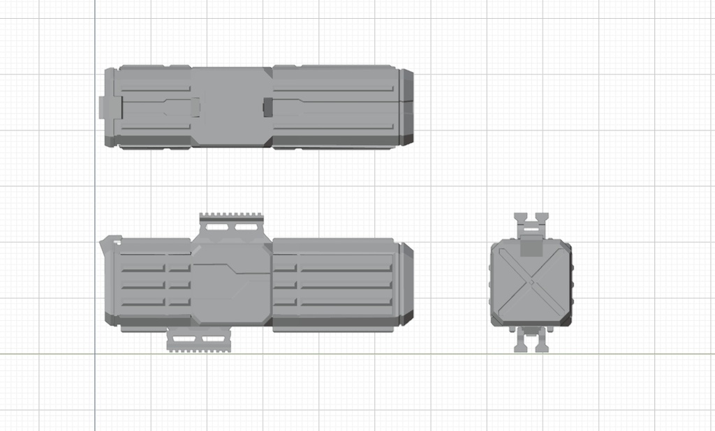 【データ販売】ボレールウェポン　マルチコンテナ　STLファイル