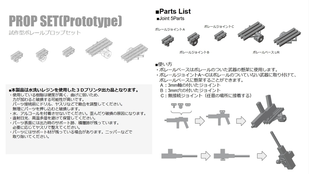 【出力品】オリジナルロボ「ディマンシェ」フルセット