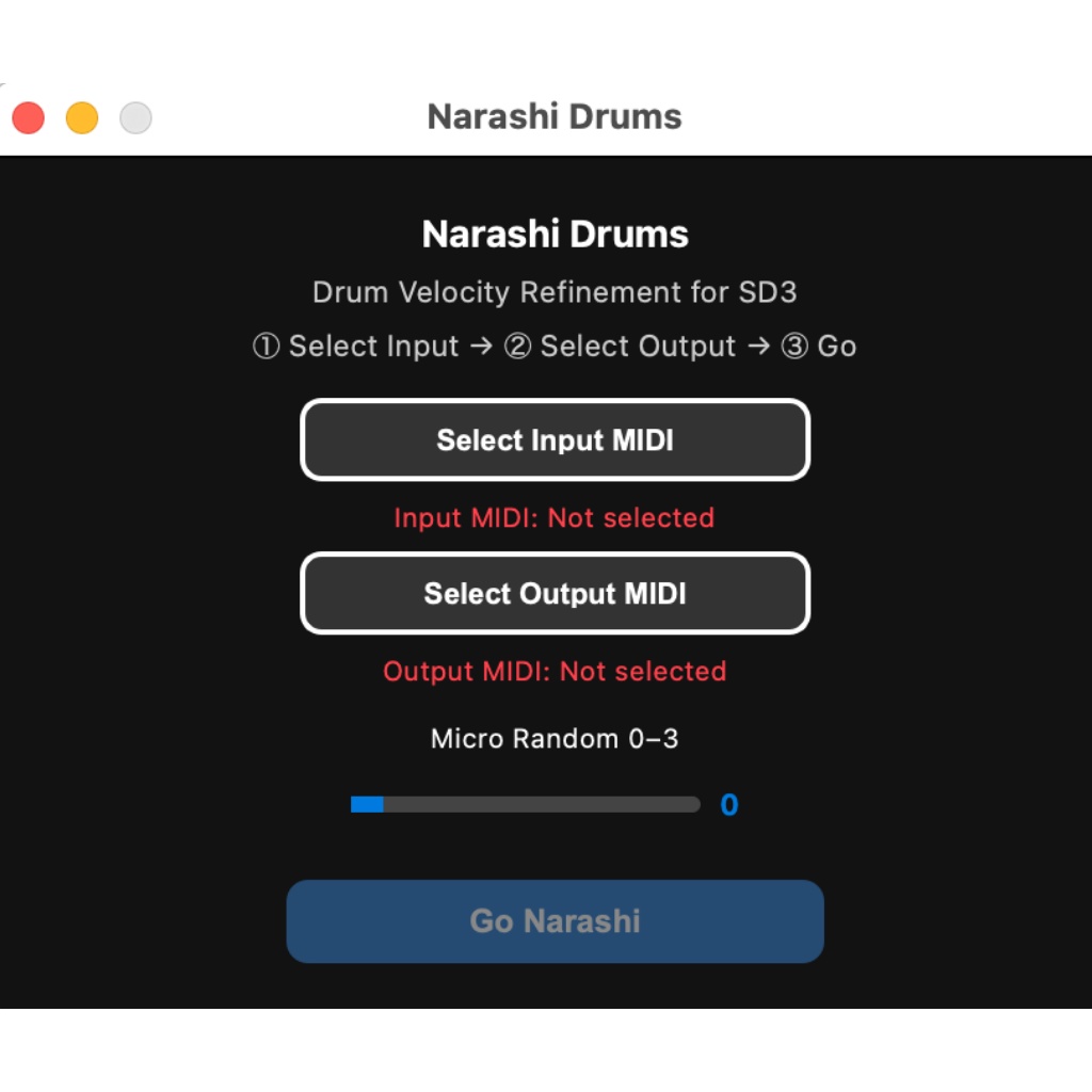 MIDIベロシティ整音ツール「Narashi Drums」 for Superior Drummer 3