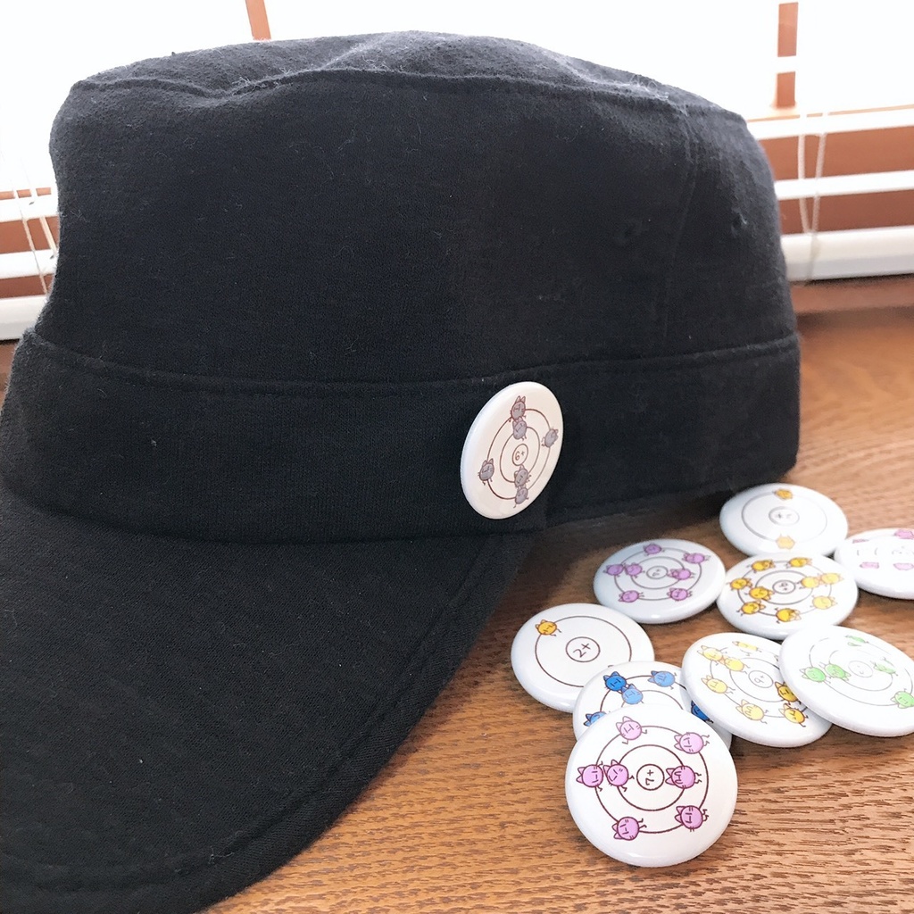 元素丸缶バッジ(1.水素~10.ネオン)