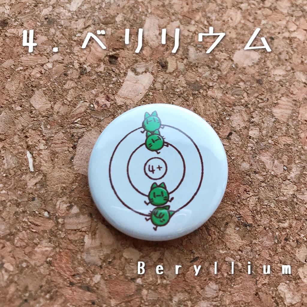 元素丸缶バッジ(1.水素~10.ネオン)