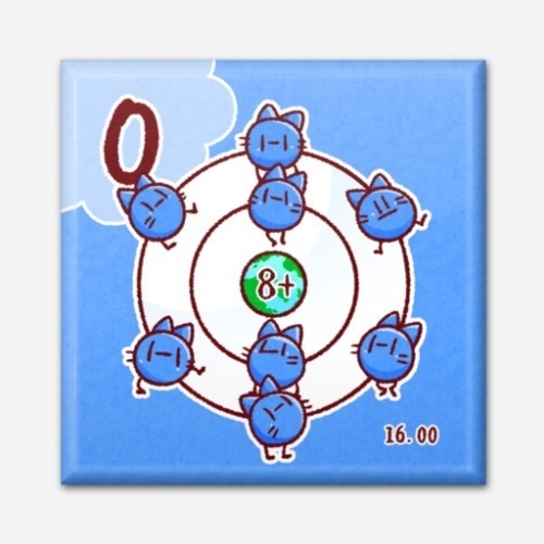 四角い元素のマグネット(1.水素~10.ネオン)