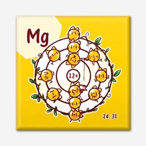 四角い元素のマグネット(11.ナトリウム~20.カルシウム)