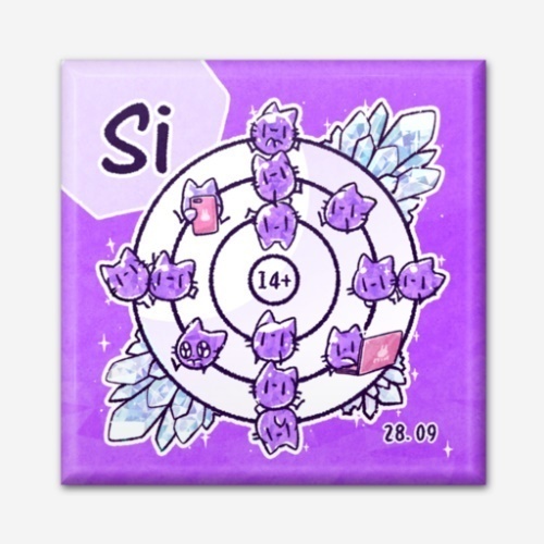 四角い元素のマグネット(11.ナトリウム~20.カルシウム)