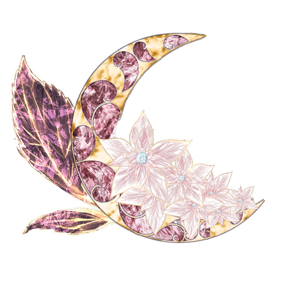 【浴衣に似合う】月の紫陽花アクセサリー