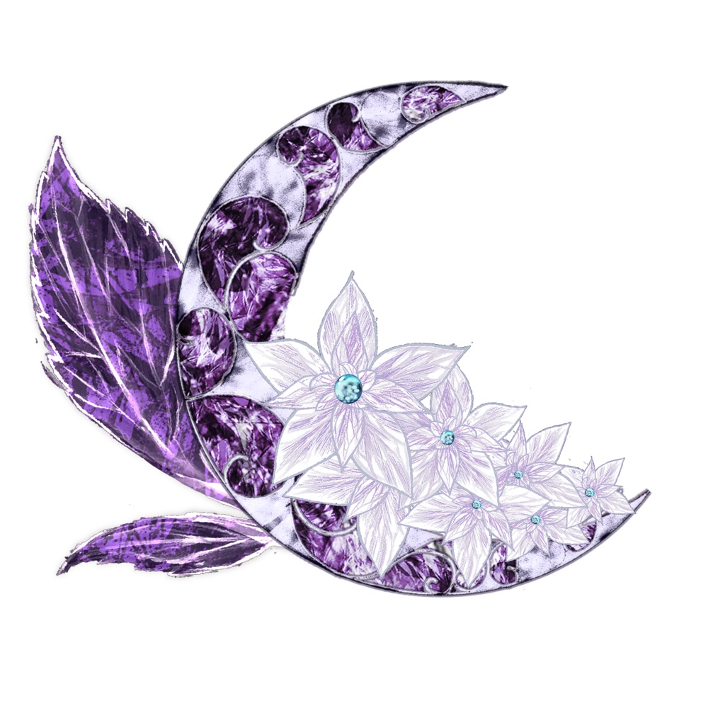 【浴衣に似合う】月の紫陽花アクセサリー