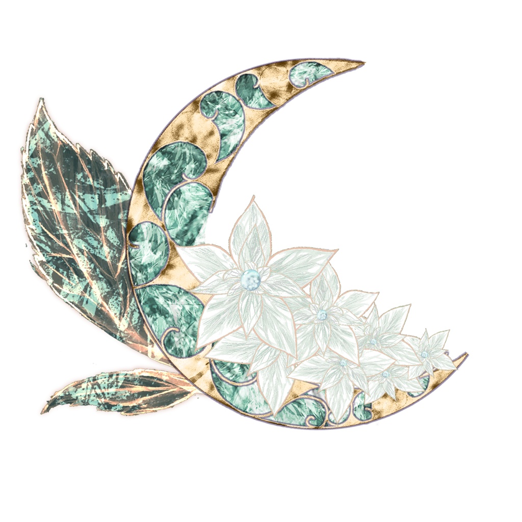 【浴衣に似合う】月の紫陽花アクセサリー