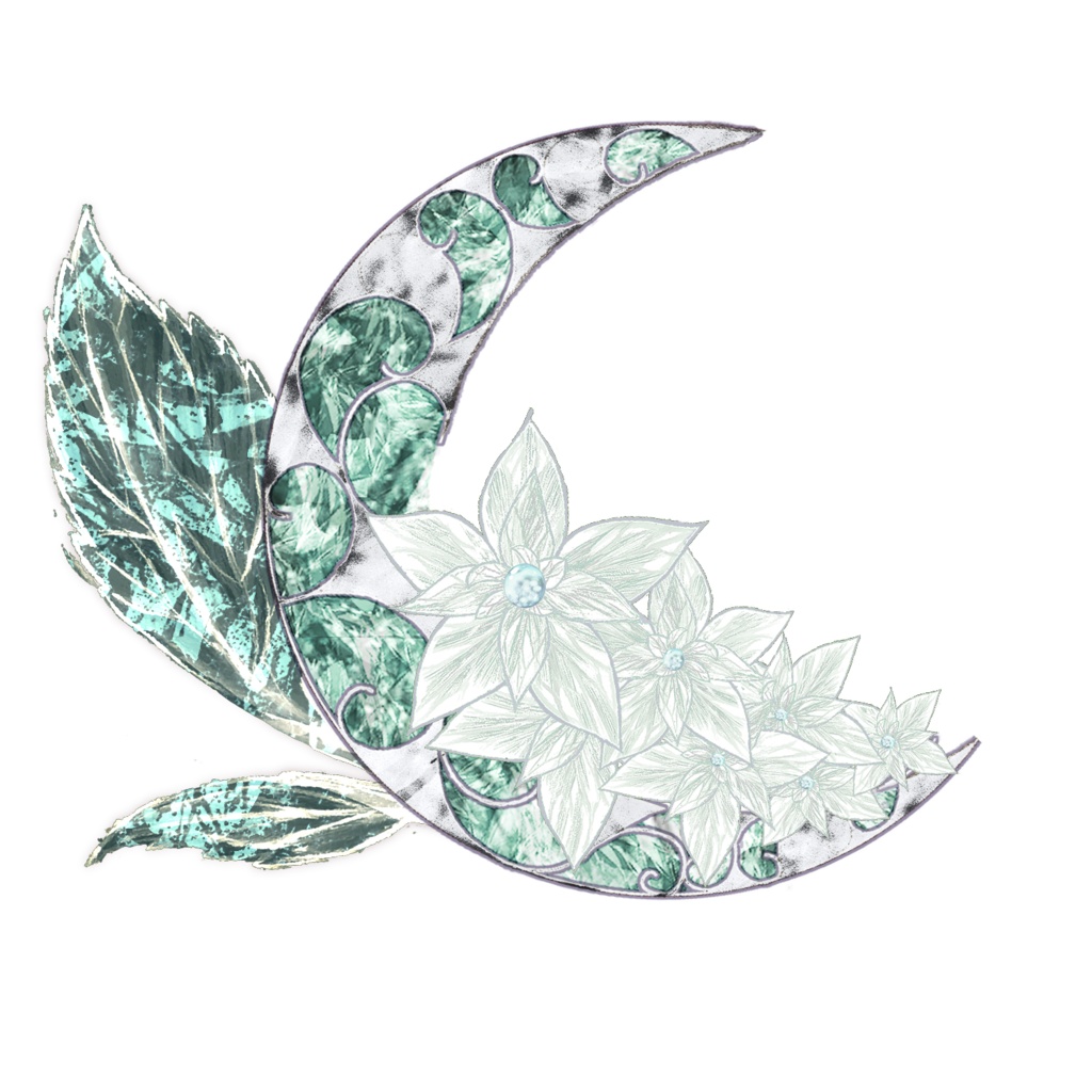 【浴衣に似合う】月の紫陽花アクセサリー